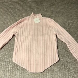 Pink Ribbed Long Sleeve Top XXL
